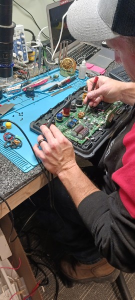 Repair bench in progress